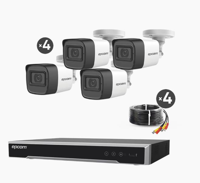 Kit TURBOHD 5 Megapixel / DVR 4 Canales / 4 Cámaras de 5 Megapixel con Micrófono Integrado / 4 Cables 18 Metros / Fuente de Poder Profesional - Kit TURBOHD 5 Megapixel / DVR 4 Canales / 4 Cámaras de 5 Megapixel con Micrófono Integrado / 4 Cables 18 Metros / Fuente de Poder Profesional -